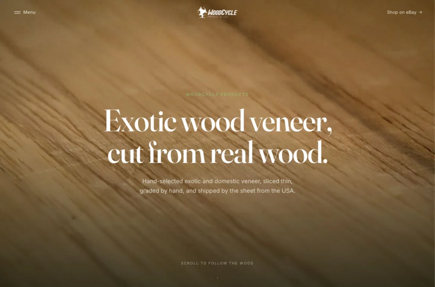 WoodCycle Products website homepage